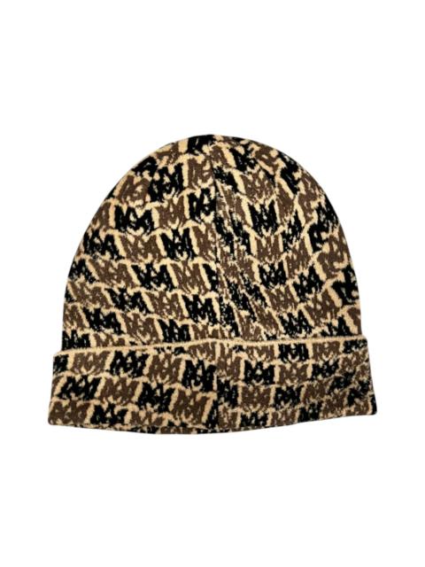 AMIRI All Over Logo Beanie Brown