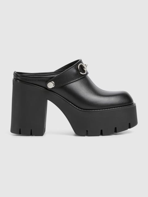 Women's platform mule with Horsebit