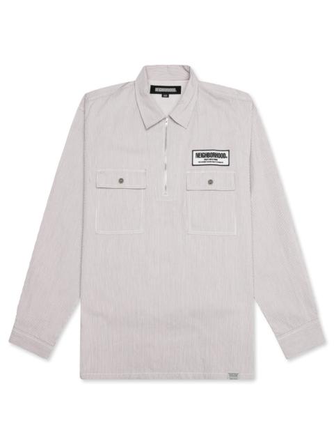 CLASSIC WORK L/S PULLOVER SHIRT - BEIGE