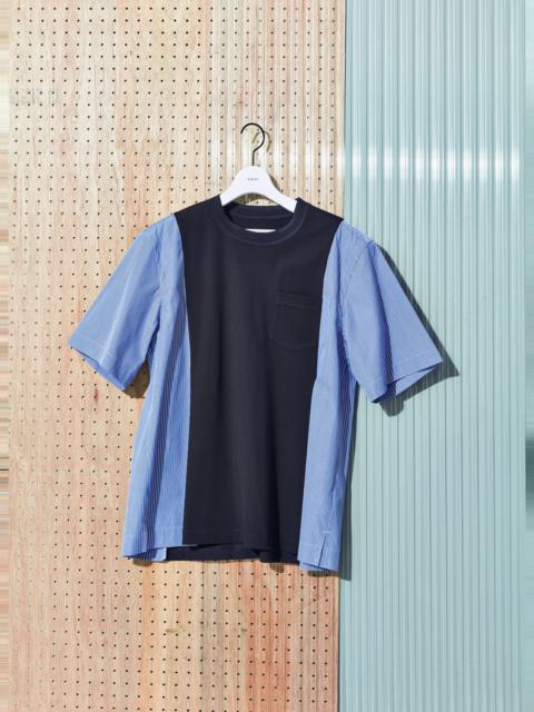 Poplin x Cotton Jersey T-Shirt