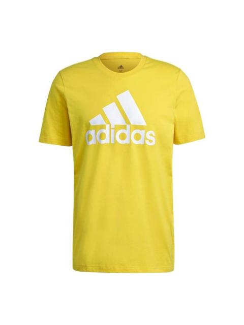 adidas Sports Training Casual Round Neck Short Sleeve Yellow GM3248