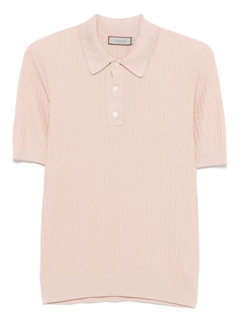 fine-knit polo shirt