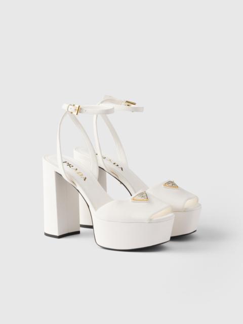 Nappa leather platform sandals