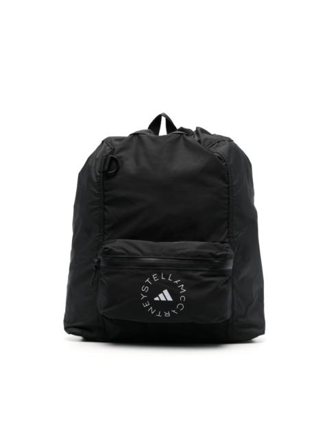 logo print backpack