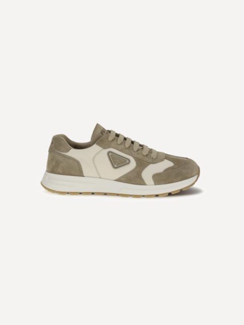 Prax Sneakers in suede and Re-Nylon