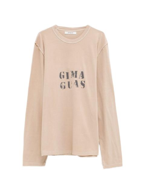 long-sleeve logo-print T-shirt