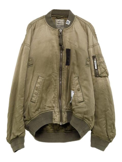 zip-fastening bomber jacket