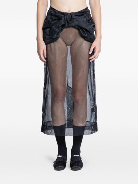 brocade bow waist skirt