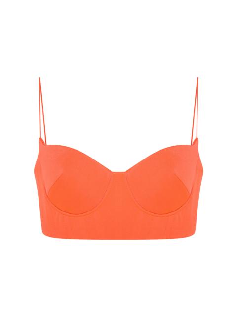 HART satin bustier top orange