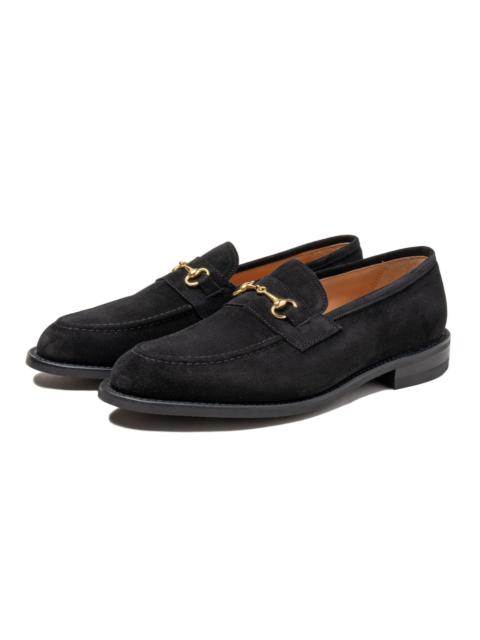 Trickers x Clutch Cafe Leon Horsebit Loafer Black Repello Suede