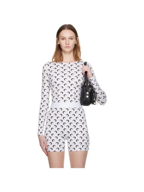 White Recycled Moon Jersey Second Skin Crewneck T-shirt