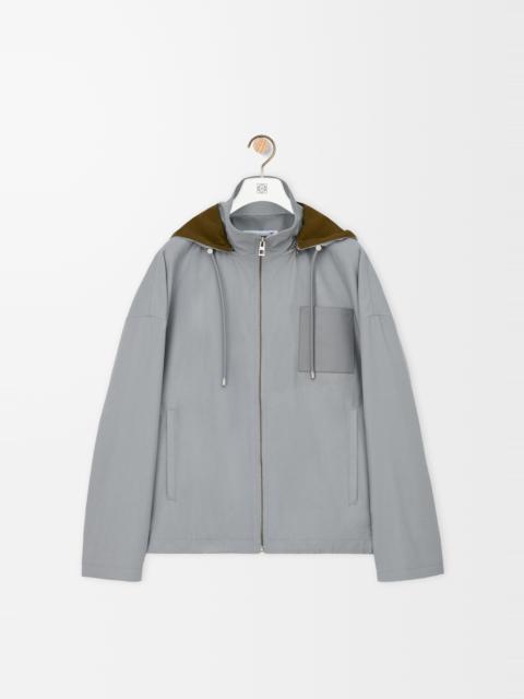 Hooded jacket in cotton