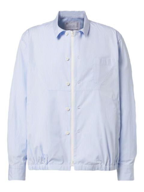 striped poplin jacket