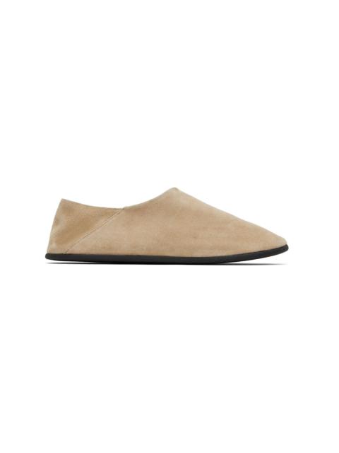 Beige Big Bootie Mule Loafers