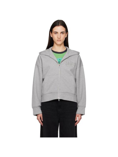 Grey Two-way Zip Hoodie