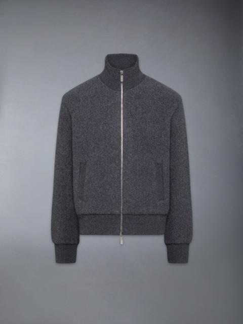 WOOL FLEECE FUNNEL NECK ZIP UP JACKET