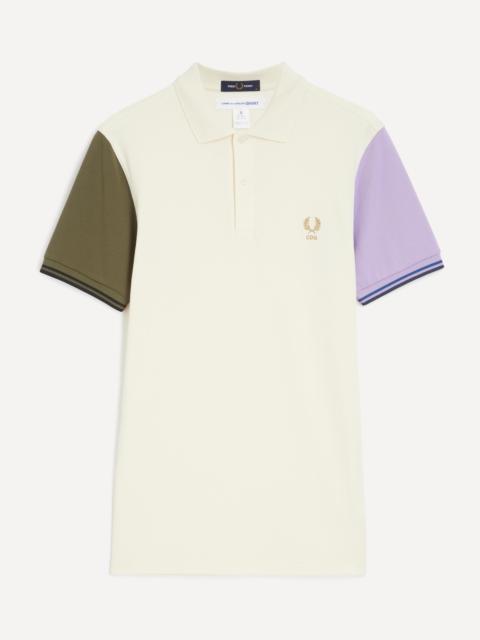 x Fred Perry Colour Block Ecru Polo Shirt