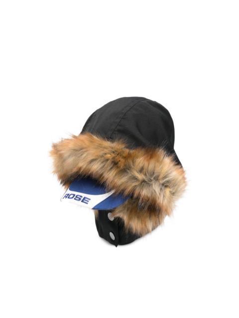 fur-trim hat