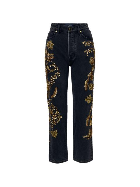 DANIELA EMBELLISHED STRAIGHT-LEG JEAN