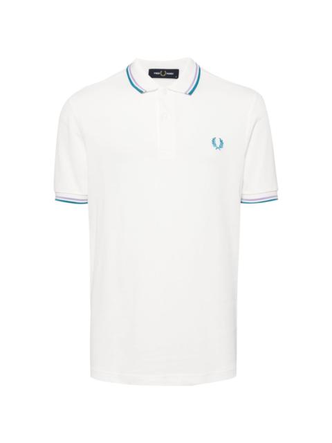logo-embroidered cotton polo shirt