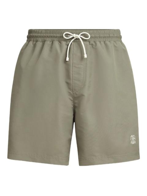 drawstring logo swim shorts