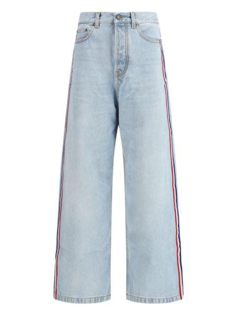 stripe baggy jeans