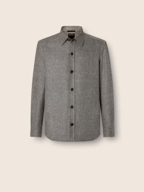 CASHMERE LINEN AND SILK OVERSHIRT