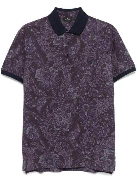 floral-paisley polo shirt
