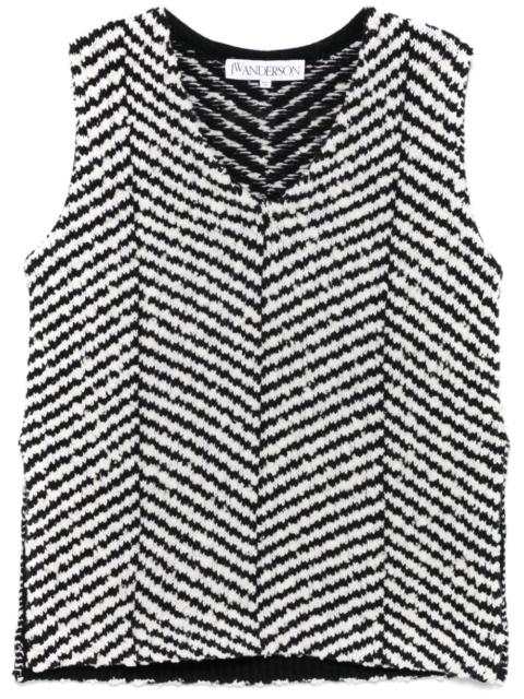 chevron-knit top