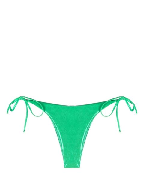 logo-patch side-tie bikini bottoms