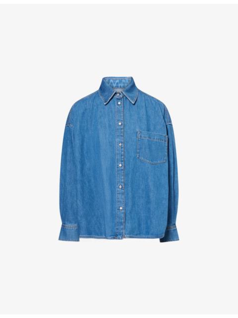 Relaxed Washed Denim Shirt