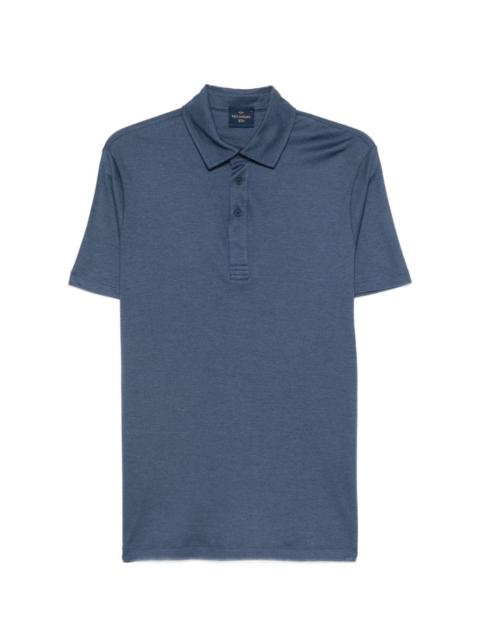 buttoned striped polo shirt