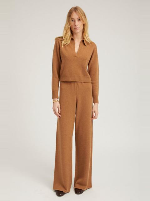 TAN CASHMERE EASY PANTS