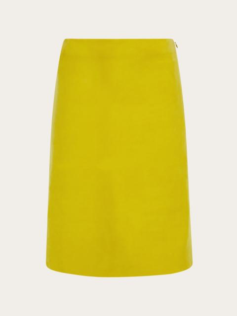 Nubuck pencil skirt
