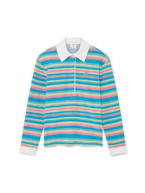 Stripe Towelling Polo Shirt | Casablanca Paris