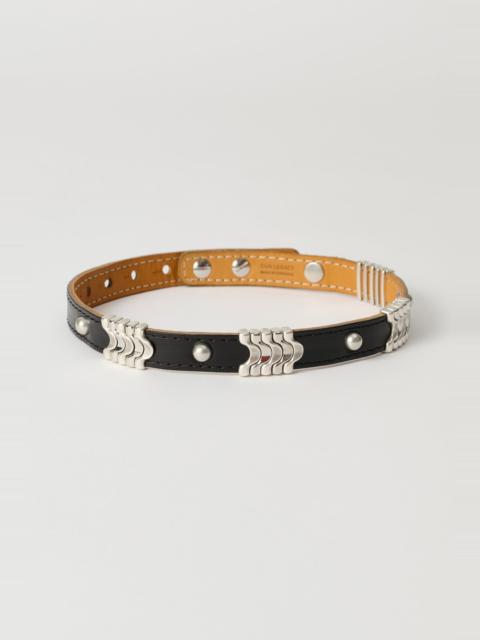 Wave Choker Black Chromexcel Leather