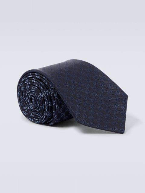 GG silk jacquard tie