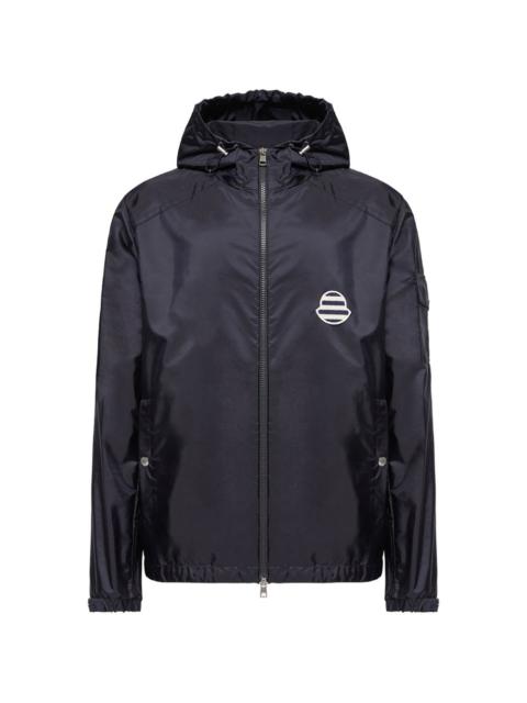 logo-patch hooded jacket