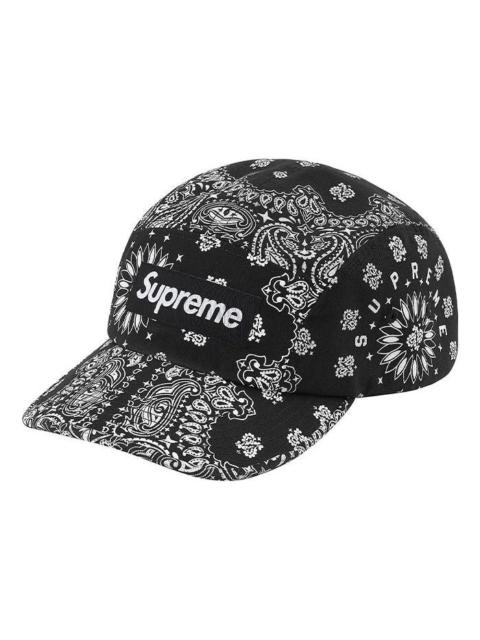 Supreme Bandana Camp Cap 'Black White' SUP-SS21-734