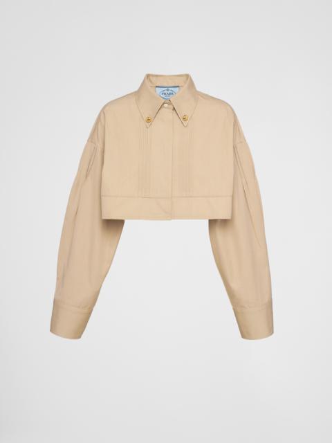 Cropped poplin jacket