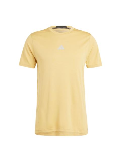 adidas Designed for Training HIIT Workout HEAT.RDY T-shirt 'Yellow' IS3740