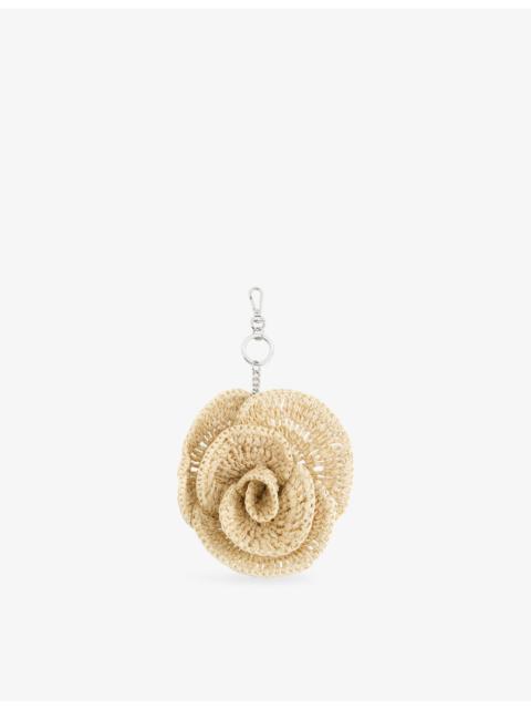 Flower Raffia Bag Charm