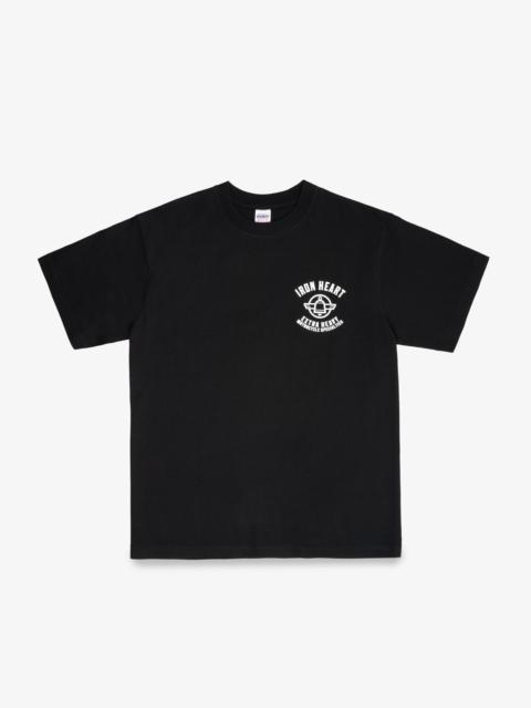 7.5OZ PRINTED LOOPWHEEL CREW NECK T-SHIRT - BLACK