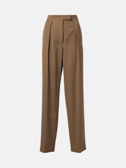 High-rise straight pants