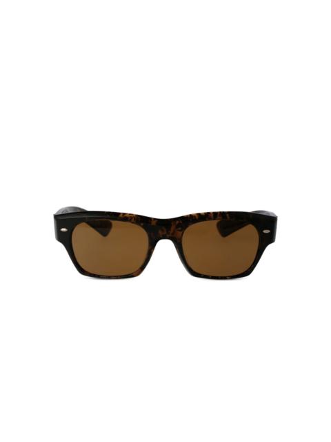 Kasdan tortoiseshell square-frame sunglasses