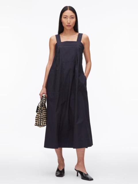 Structured Cotton Poplin Midi Dress