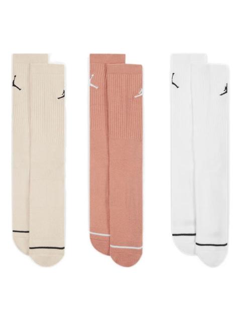 Air Jordan Everyday Max Crew Basketball Socks 'Pink White Beige' SX5545-918