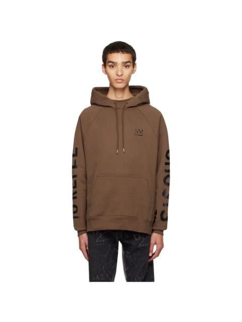 Brown Jean-Michel Basquiat Racing Self-Portrait Hoodie