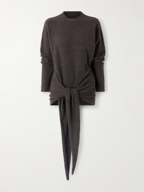 Mistral Draped Cotton-blend Bouclé Sweater