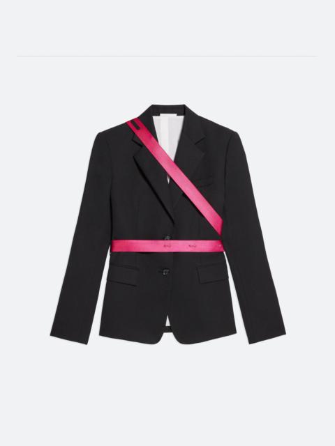 VIRGIN WOOL SEATBELT BLAZER